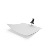 White Paper with Black Pin PNG & PSD Images