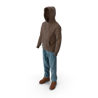 Mens Boots Jeans Tshirt Hoodie Brown PNG & PSD Images