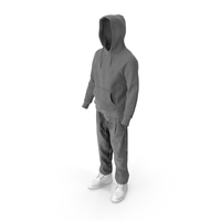 Men's Boots Jeans T-shirt Hoodie Grey White PNG & PSD Images
