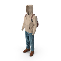 Men's Boots Jeans T-shirt Hoodie Hat Backpack Beige Brown PNG & PSD Images