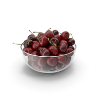 Cherries in a Glass Plate PNG & PSD Images