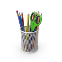 Pencil Cup With Pencils PNG & PSD Images