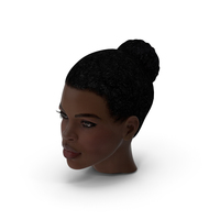 Afro American Woman Head Dark Skin PNG & PSD Images