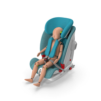 Child Crash Test Dummy in Safety Seat PNG & PSD Images