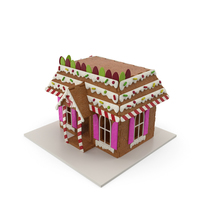 Cookie Dough Gingerbread House PNG & PSD Images