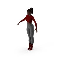 Dark Skin City Style Woman Neutral Pose PNG & PSD Images