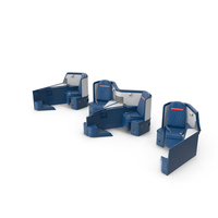 Delta Air Lines Airbus A330-300 Business Class Seats Set PNG & PSD Images
