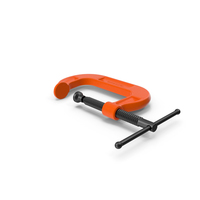 Forged Orange C-Clamp PNG & PSD Images