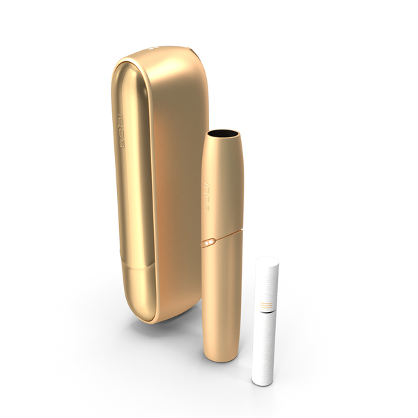 IQOS 3 DUO Electronic Cigarettes Gold Set PNG Images PSDs for