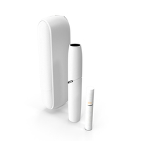 IQOS 3 DUO Electronic Cigarettes White Set PNG & PSD Images