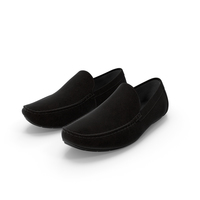 Black Suede Moccasins PNG & PSD Images