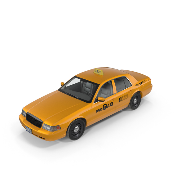 Ford Crown Victoria Yellow Taxi PNG & PSD Images