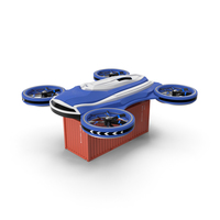 Heavy Duty Cargo Quadrocopter Drone PNG & PSD Images