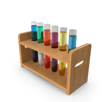 Laboratory Test Tubes in Rack PNG & PSD Images