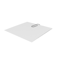 Silver Clip with Paper PNG & PSD Images