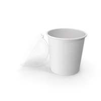 Paper Food Cup with Clear Lid for Dessert 16 Oz 450 ml Open PNG & PSD Images