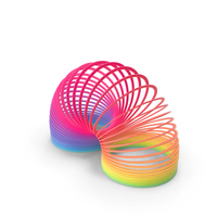 Rainbow Slinky Toy Spring Curved PNG & PSD Images