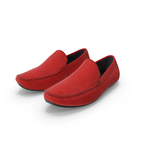 Red Suede Driving Shoe Moccasins PNG & PSD Images