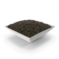 Square Bowl with Black Sesame Seeds PNG & PSD Images