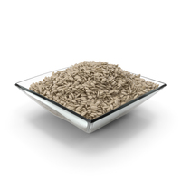 Square Bowl with Peeled Sunflower Seeds PNG & PSD Images