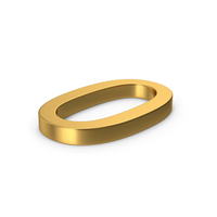Gold Number 0 PNG & PSD Images