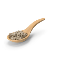 Wooden Spoon with Sunflower Seeds PNG & PSD Images