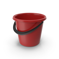 Plastic Bucket Red PNG & PSD Images