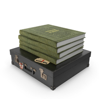 Suitcase with Books PNG & PSD Images