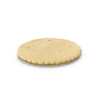 White Chocolate Covered Circular Cracker PNG & PSD Images