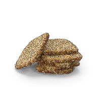 Small Pile of Mini Rhombus Crackers with Seeds PNG & PSD Images