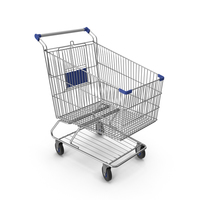 Shopping Сart with Blue Plastic PNG & PSD Images