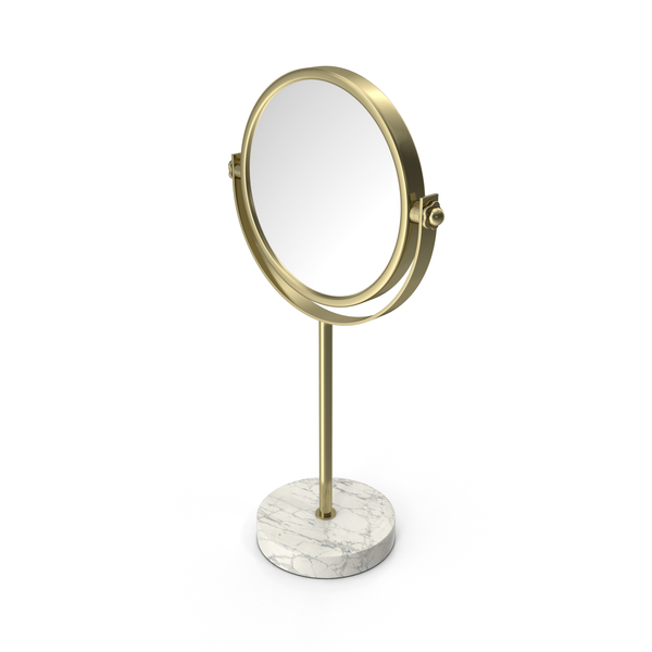 Gold Marble Stand Up Mirror PNG & PSD Images