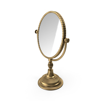 Gold Oval Table Mirror PNG & PSD Images