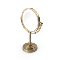 Gold Round Magnifying Led Illuminated Bathroom Mirrors PNG & PSD Images