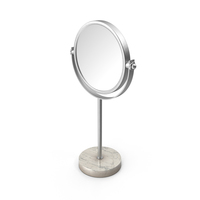Silver Marble Stand Up Mirror PNG & PSD Images