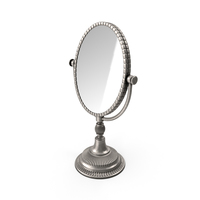Silver Oval Table Mirror PNG & PSD Images