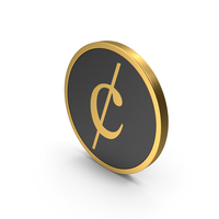 Gold Icon Cent PNG & PSD Images