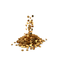 Pile of Gold Coins Euro PNG & PSD Images