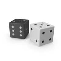 Black and White Playing Dice PNG & PSD Images