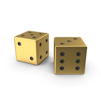 Gold Playing Dice PNG & PSD Images