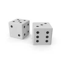 White Playing Dice PNG & PSD Images
