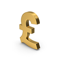 Gold Symbol Pound Sterling PNG & PSD Images
