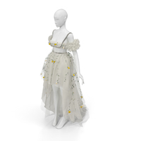 Giambattista Valli 2018 Spring Flower Dress PNG & PSD Images