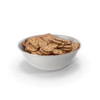 Bowl with Mixed Spicy Seasoned Crackers PNG & PSD Images