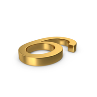 Number 6 Gold PNG & PSD Images