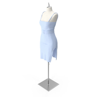 Knit Slip Dress With Belt PNG & PSD Images