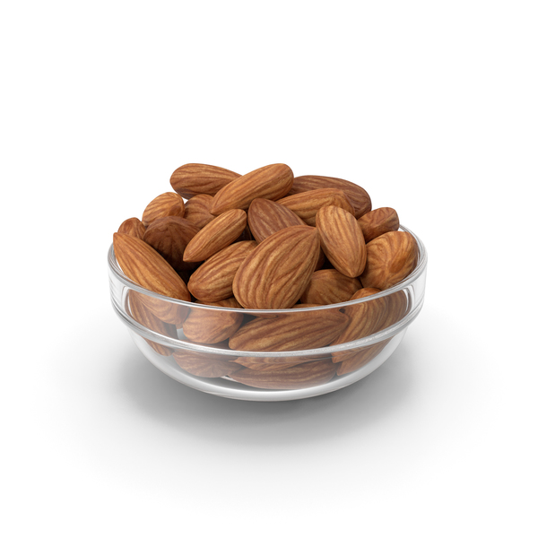 Almonds in Glass Bowl PNG & PSD Images