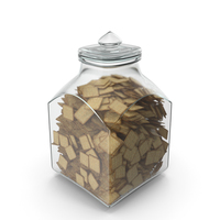 Square Jar with Square Crackers PNG & PSD Images