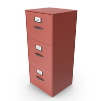 Filing Cabinet Drawer Red PNG & PSD Images