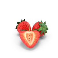 Strawberry Group of 3 PNG & PSD Images